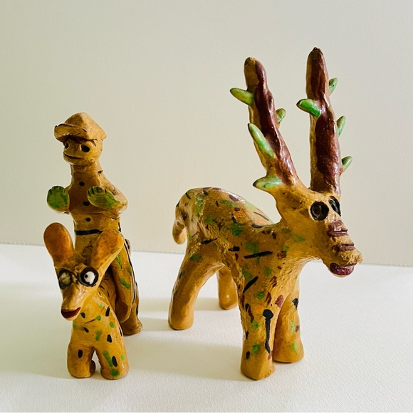 Vintage Mexican, rustic miniature figures, small clay animals, Chiapas 1960’s - Picture 11 of 12